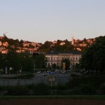 Blick vom Alten Schloss Richtung Stadtbücherei