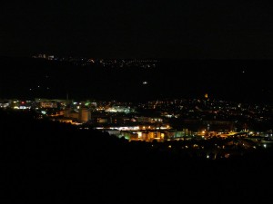 Stuttgarter Hafen bei Nacht