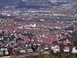 Gablenberg vom Fernsehturm aus gesehen