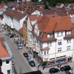 Gablenberger Hauptstraße vom Turm der Petruskirche