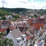 Gablenberger Hauptstraße vom Turm der Petruskirche