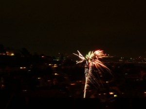 Silvesterfeuerwerk in Stuttgart Ost