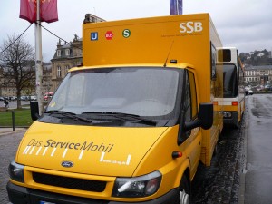 ServiceMobil gibt auskunft und hat einen kleinen SSB Shop
