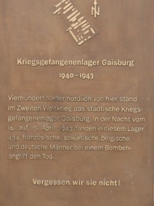 Gedenktafel in Gaisburg Ulmer-, Wagenerstraße