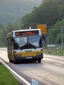 Buslinie 92 am Solitude-Turm