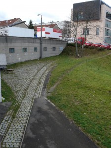 Depot Stuttgart Ost, noch erinnern ein paar Schienen an Straßenbahndepotzeiten