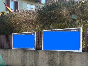 Wildplakatierung in der Hackstraße