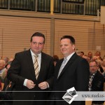 MP Mappus in Schorndorf, MP und Claus Paal