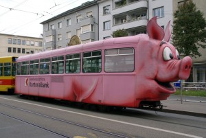 Säuli-Tram in Basel Cop. Wagner